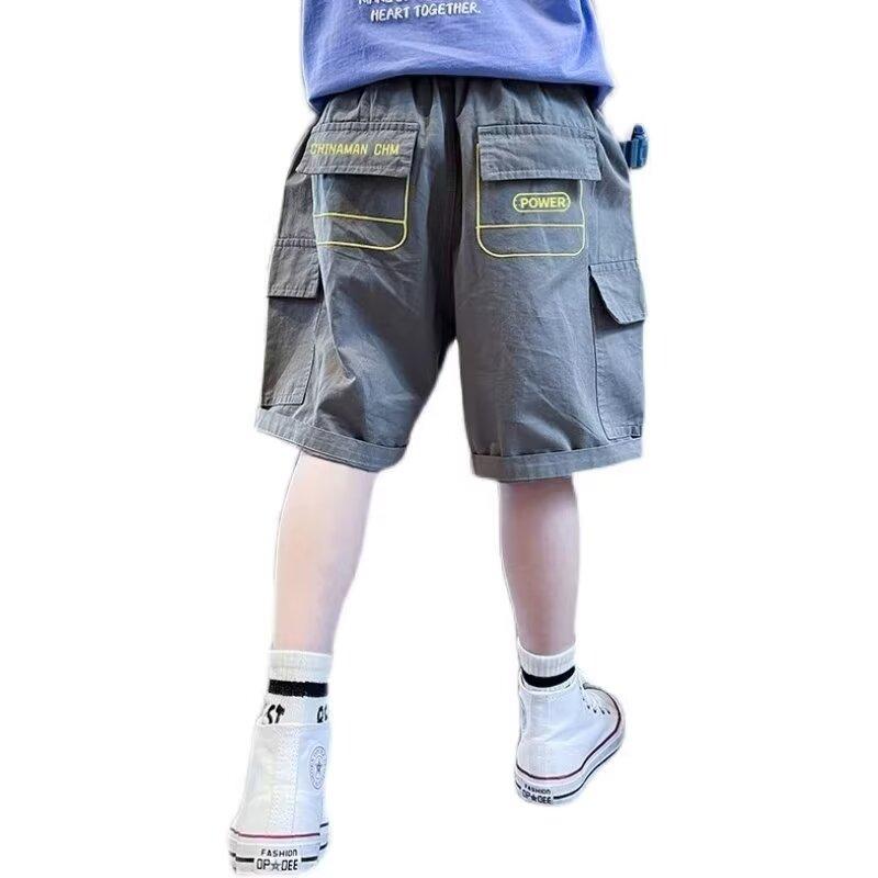 

Boys Cargo Shorts Summer 2026 New Korean Style Casual Pants Children s Five-Point Mid-Length Pants Big Kids Trendy Pants 170