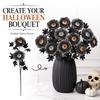 Halloween Eyeball Flower Stem, 50cm Gothic Black Rose Branch with 2 Eye Blooms for Vase Party Table Decor