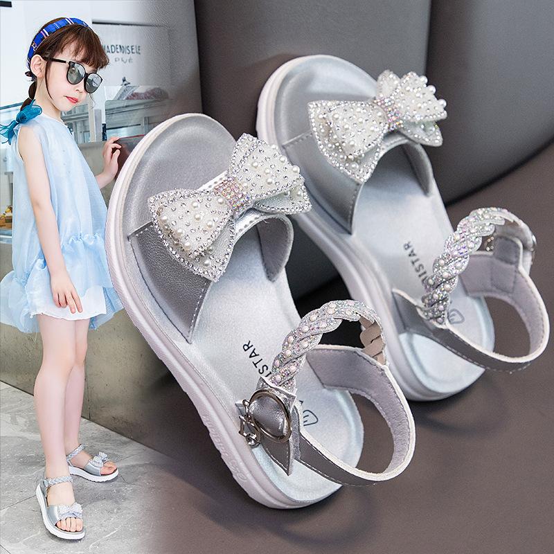 New Fashion Summer Korean Version of Princess Little Girl Soft Bottom Open Toe Sandals