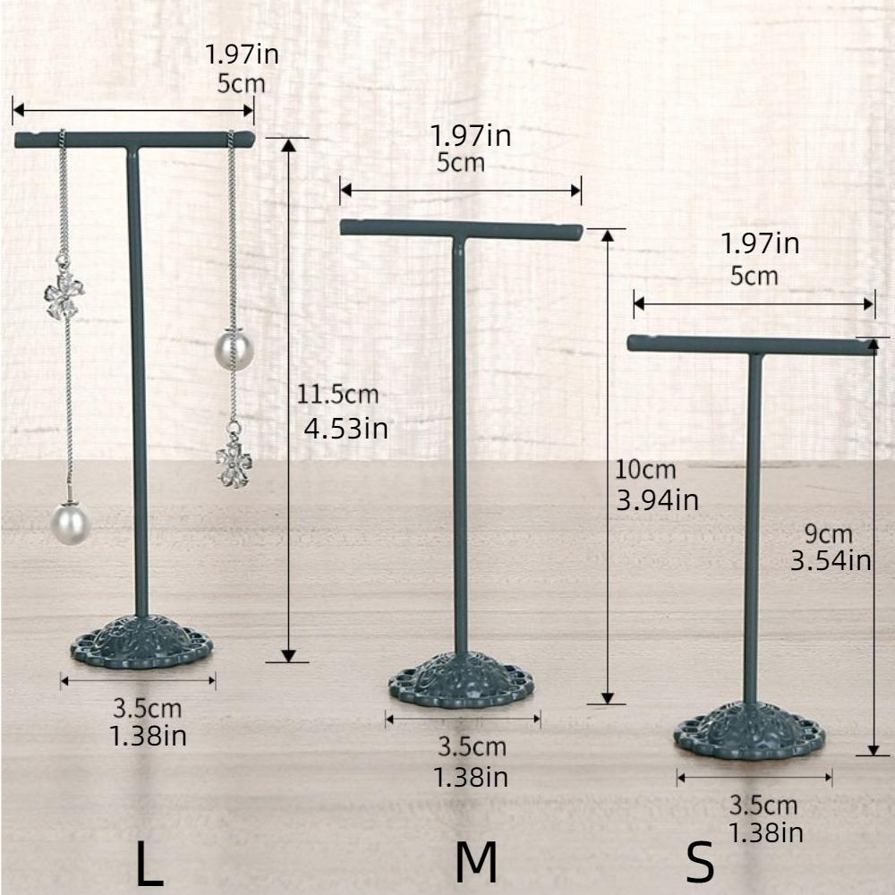 3Pcs/Set T-Shaped Earrings Display Stand Hanging Necklace Organizer Rack  Counter