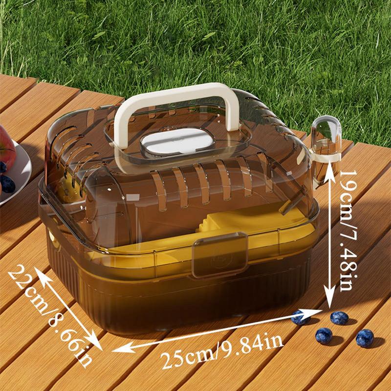 Hamster Travel Carrier Breathable Travel Carrier Portable Outdoor Lightweight Ventilated With Running Wheel Bag For Outing