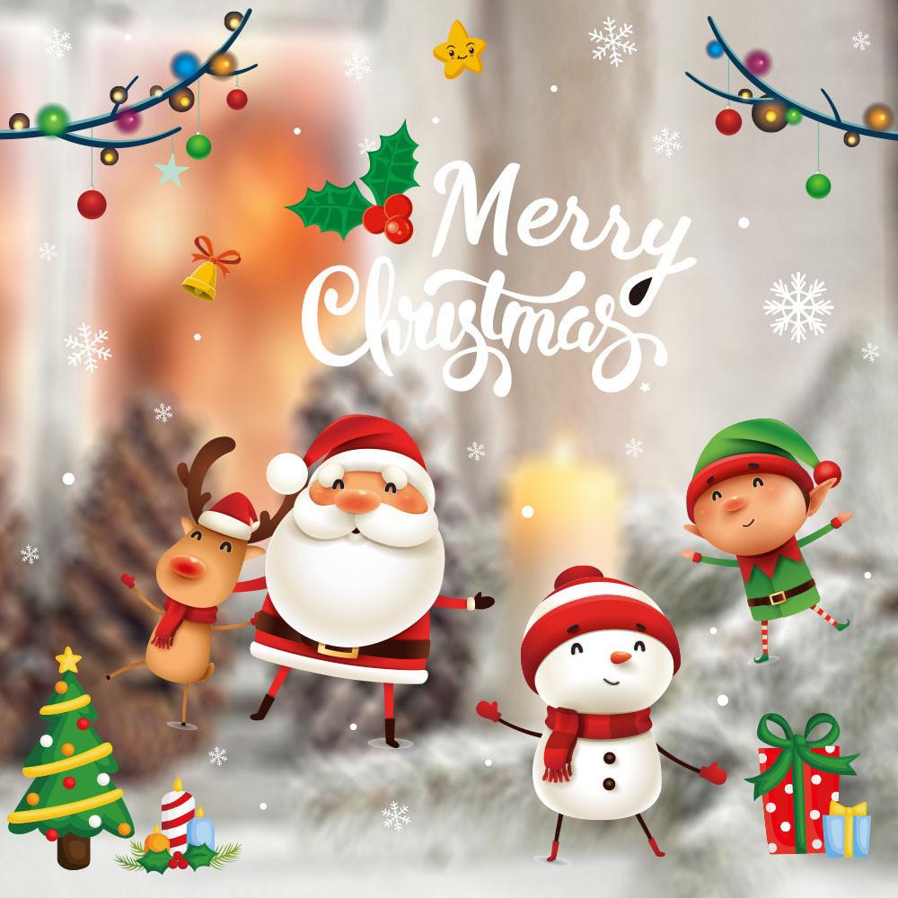 

Christmas Glass Vibrant Window Stickers For Joyful Holiday Ideas Decorating 70