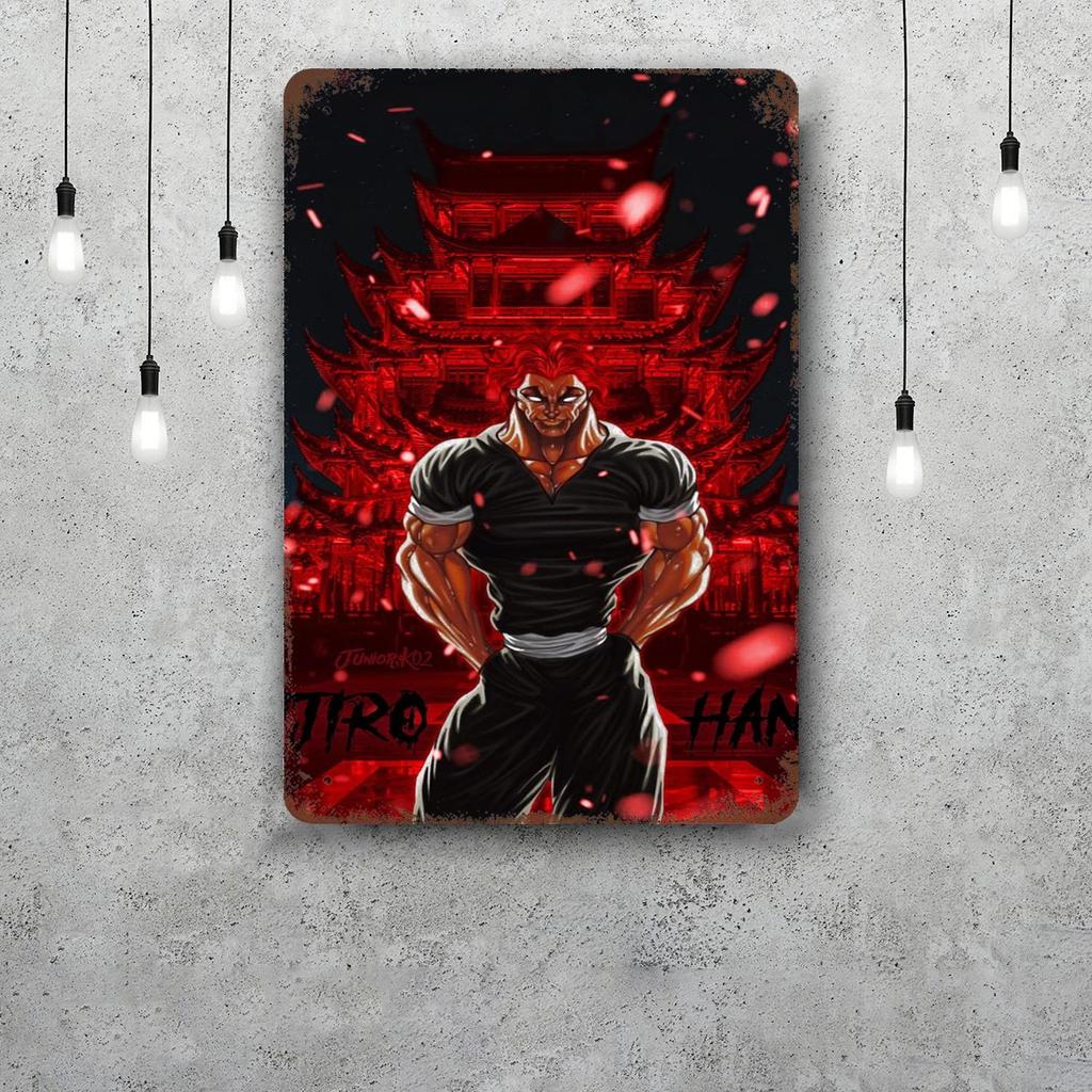 baki hanma Metal Signs wall decor Vintage Tin Signs Captain Metal Poster Decor for Bar Pub Club Wall Decoration