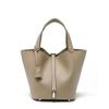 [New] High-quality First-layer Cowhide Niche Vegetable Basket Handbag Female, Genuine Leather Large-capacity High-end Bucket Bag