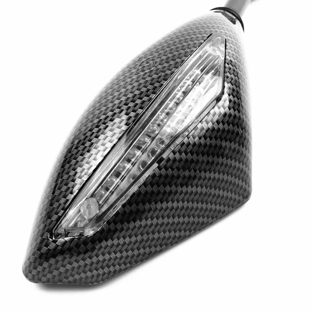 1 set LED Blinkers Sidobackspeglar Blinkersindikator Backspegel Motorcykel För Honda Suzuki Kawasaki Ducati Yamaha