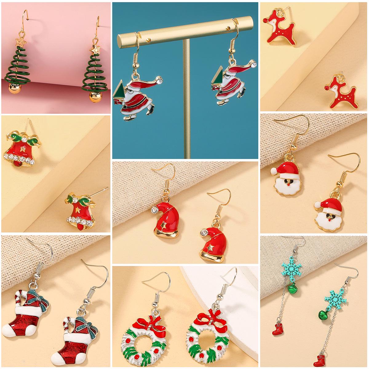 

European and American Trendy Santa Claus Christmas Earrings for Women