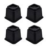 4 Pieces Furniture Riser with Flared Base Floor Protecting Sofa Elevators Stable Bed for
