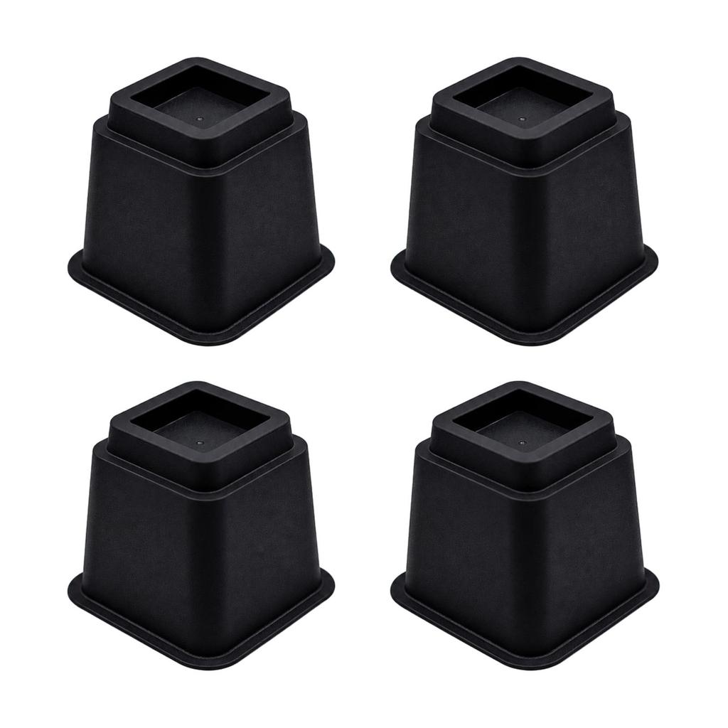 4 Pieces Furniture Riser with Flared Base Floor Protecting Sofa Elevators Stable Bed for