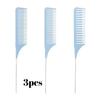 3pcs Hairbrush Hair Styling Combs Tailed Comb Set Coloring Dyeing Comb Salon Tool Sectioning Highlighting Weaving Cutting Comb