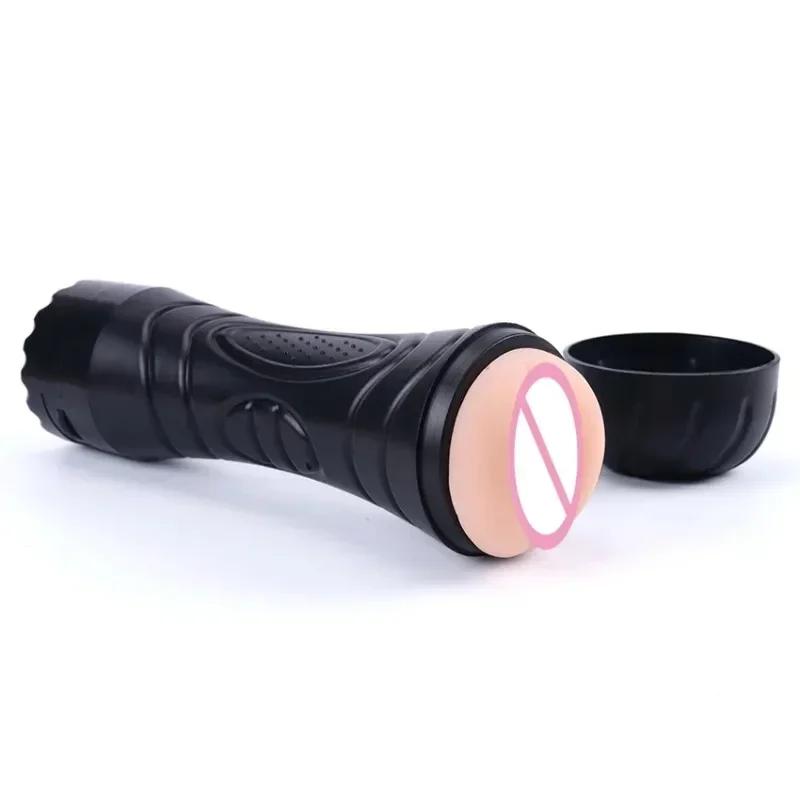 Electric Vibration Airplane Soft Masturbation Cup Realistic Vagina Pocket Pussy Male Masturbator Erotic Sex Toys for Men Adult