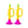 2Pcs Kids Trumpet Toys Simulated Music Enlightenment Hand-eye Coordination Cheer Preschool Learning Trumpet Toys Kindergarten Toys