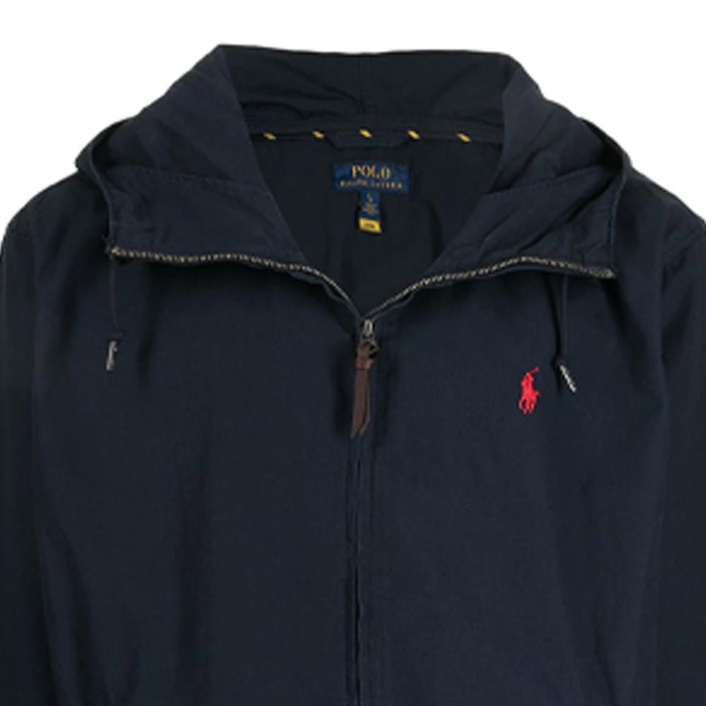 Polo Ralph Lauren FW21 Logo Embroidered Softshell Fabric Hooded Jacket Men Jackets Blue 710832204-001