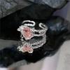 Trendy Pink Heart Ring for Women - 2023 Hot Style Open Design