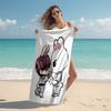1pc Kpop Team5 Beach Towel, Comfortable and Thick, and Swimming/Bath/Picnic/Camping Towel, Suitable for Seaside Beaches