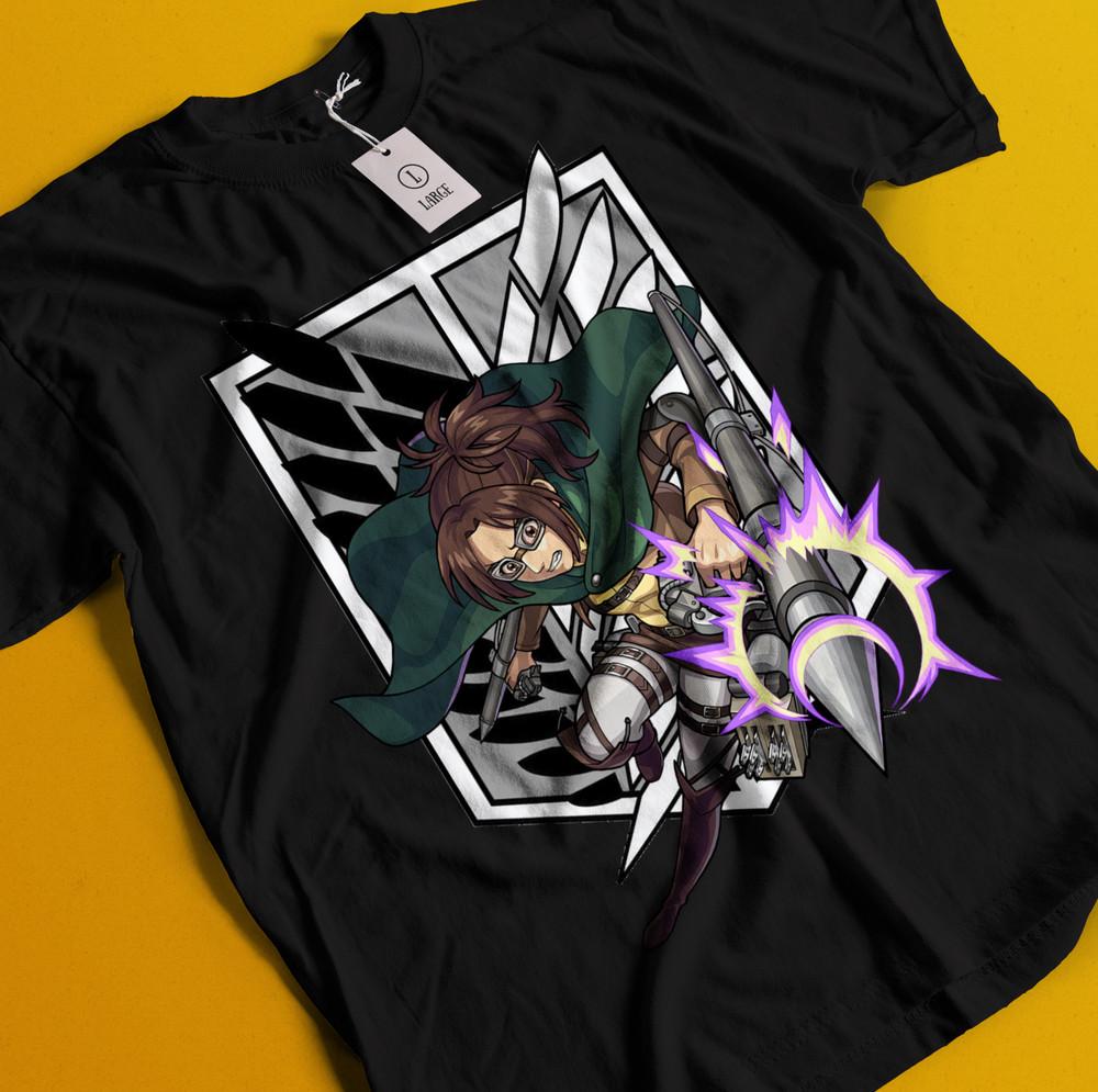 

Attack On Titan Shirt Eren Mikasa Tshirt Levi T-Shirt AOT Erwin Hange Armin Tee 4XL