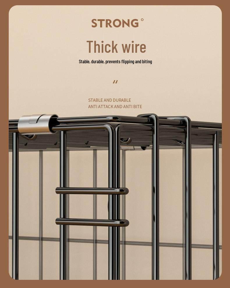 Medium/Large Dog Cage with Toilet - Indoor/Outdoor Pet Fence for Golden Retriever, Shiba, Teddy, and Kittens