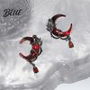 Ring Drop Earrings Asymmetric Tassel Design Moon Crowd-pleasing Decor Finger
