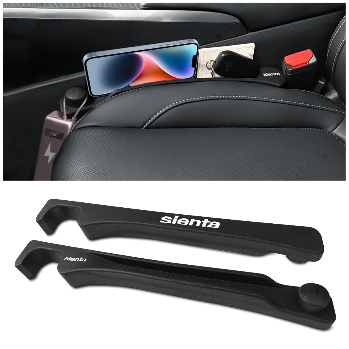 

Заполнитель щели Подушка на бок сиденья для Sienta Симметричный логотип Органайзер для падающих предметов Подвесной и для интерьера Набор из 2 штук [Двусторонний - Sienta] Подушка/Заполнитель (10 чёрный