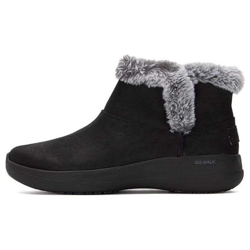 Skechers Go Walk Massage Fit Soft Comfortable Ankle Snow Boots Women boots Black 144660-BBK 35.5