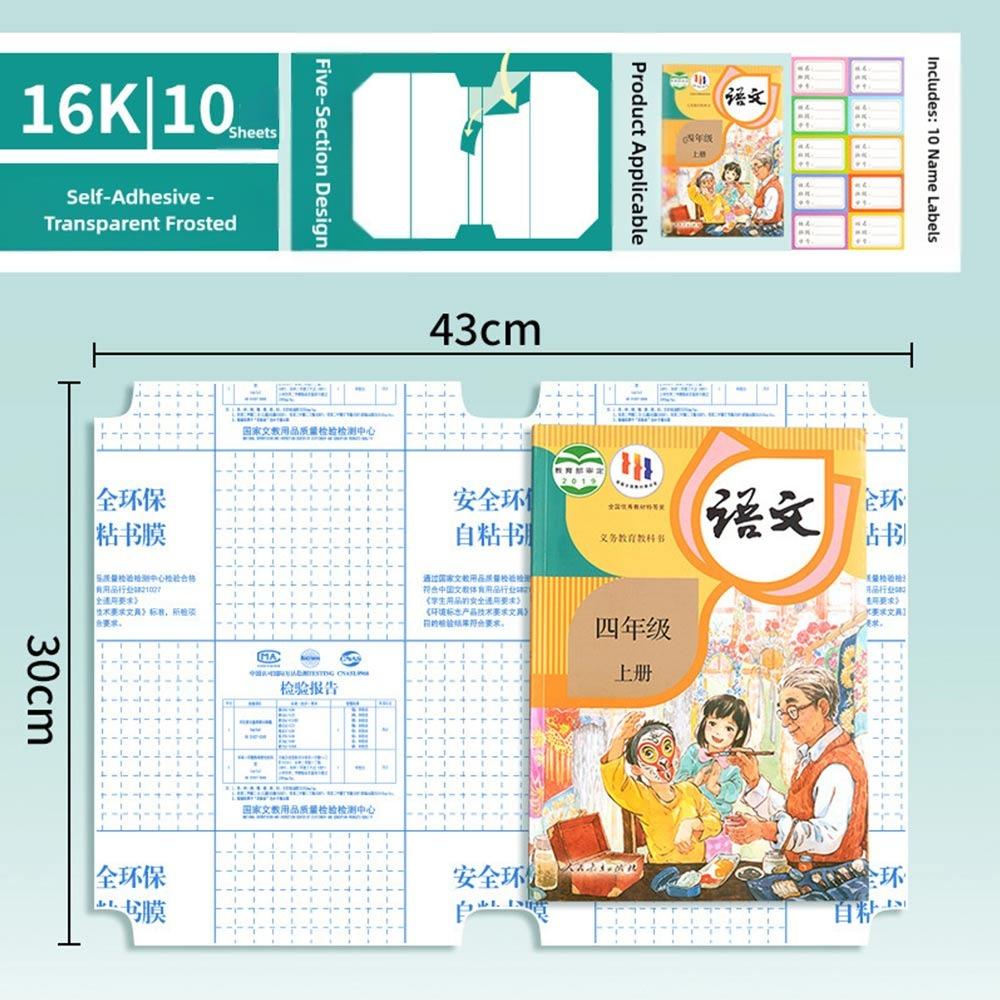 10 Stück/Set S/M/L Buchumschlag Fünfteiliger Typ Buchverpackungspapier Buchschutz