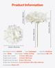 65 Pcs Artificial Silk Hydrangea Flowers 9.8 In Bouquet Arrangement White