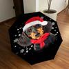 1PC Santa hat, snowflakes Pattern Small Travel Automatic Folding Umbrella, Compact Windproof Umbrella, Automatic Open/Close ,Gift-091560