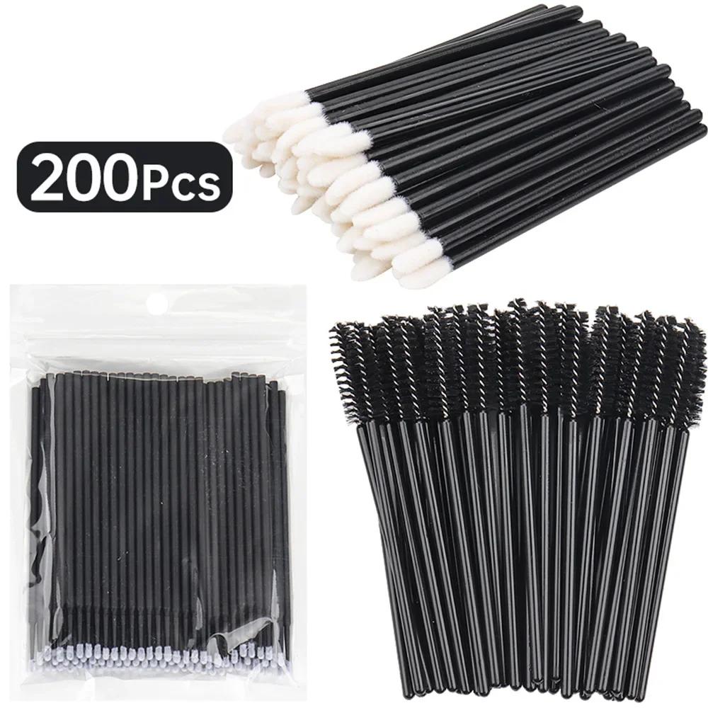 Eyelash Brush 200pcs Micro Brush Eyelash Extension Special Eyelash Removal Brush Lipline Cotton Brush for Eyelash Extension Tool