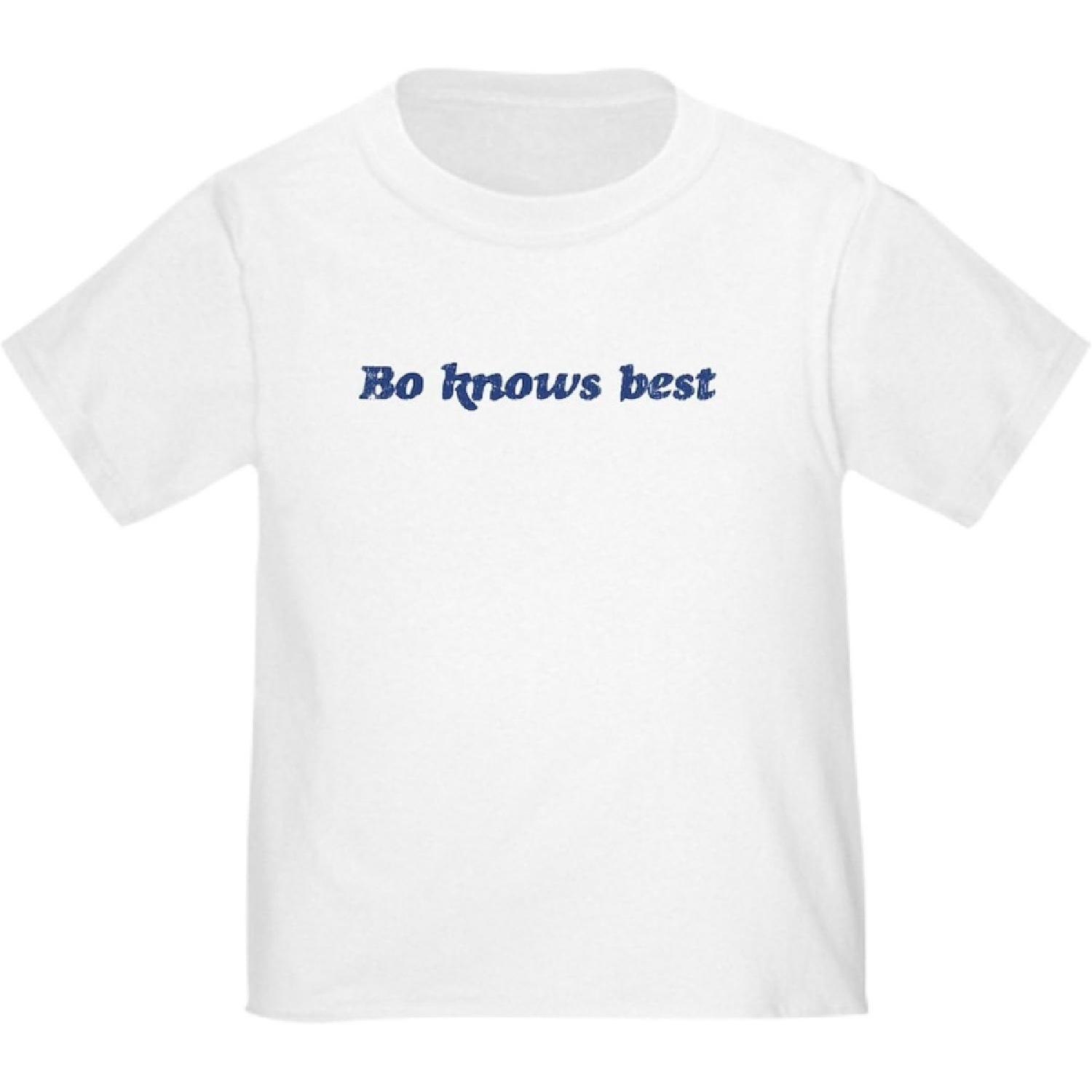 CafePress Bo Knows Best Toddler T Shirt Cute Toddler Graphic T-Shirt, 100% Cotton XXXXXL белый