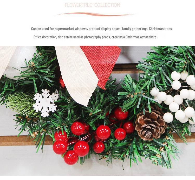Fresh Christmas Wreath for Window and Door Display Decorations