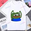 Fun Cartoon Pepe Frog Emote Graphic Print Casual Harajuku Fashion Street Wear Trend Summer Men Women Universal Crewneck Tshirt
