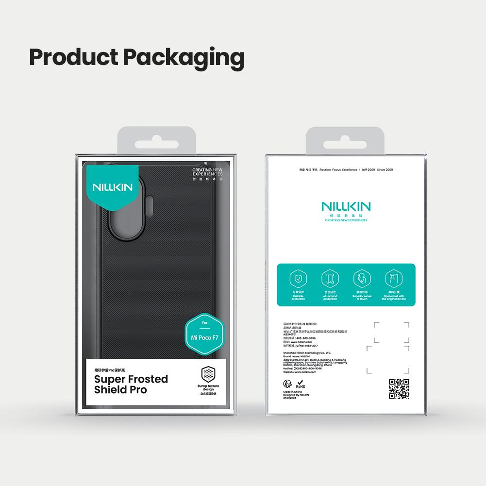 For Xiaomi Poco F7 Phone Case Nillkin Super Frosted Shield Pro Hard PC+TPU Shell Shockproof Back Cover