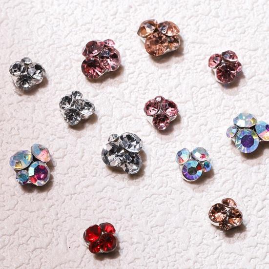 5Pcs Manicure Charm Three-dimensional Manicure Decoration Alloy Stylish DIY Stacked Rhinestone Nail Art Charm Nail Salon Accessories