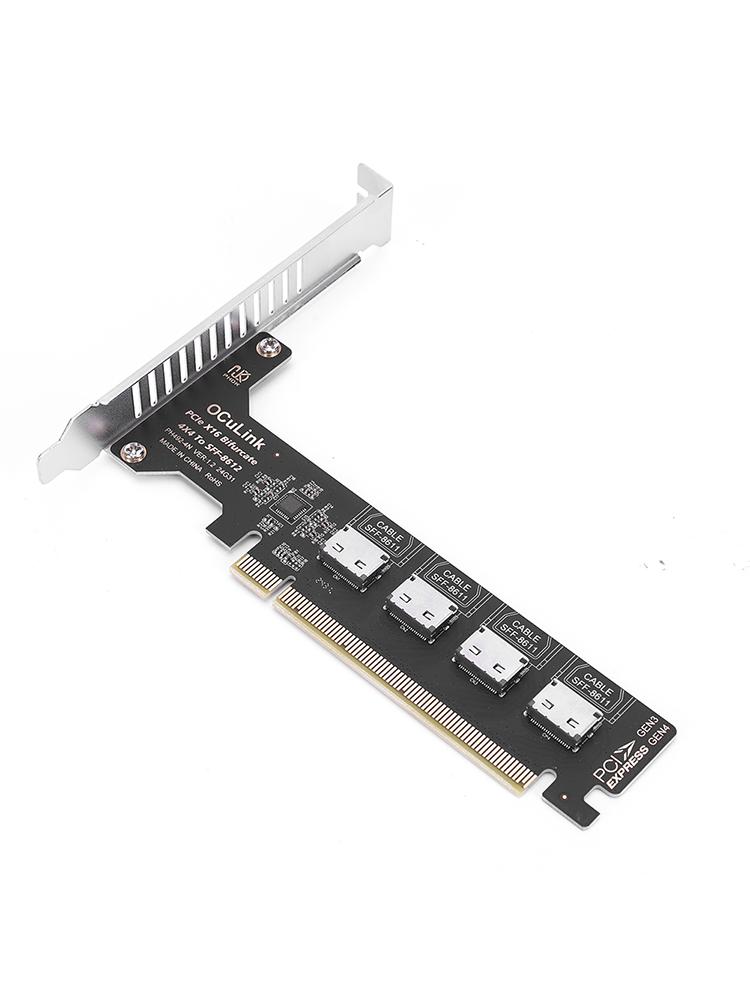 4/1Port M.2 NVME SSD to PCIE X1 Adapter Card Detachable To 1/4 Oculink Split Bifurcation Card for SSD EGPU Graphics Card Dock