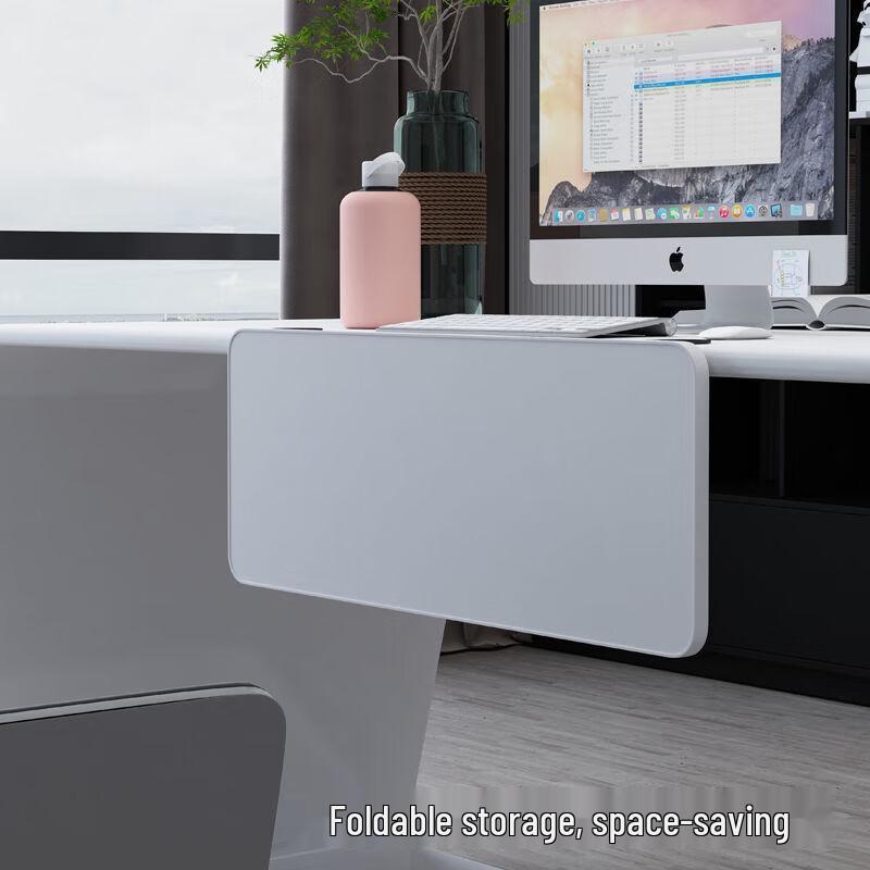 No-Drill Desktop Keyboard Tray & Hand Rest Extension