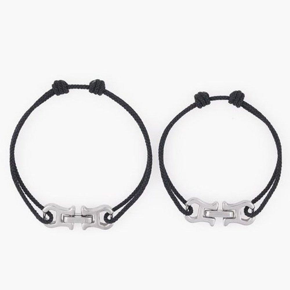 [Jbans] Guitar Pendant String Knot Bracelet (C2501Ac1232_Bk)