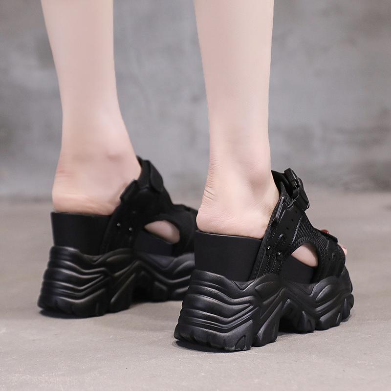 Fashion Fashion Summer Women Sandals Peep-toe Wedge Platform Sneakers Woman 10.5CM Heels Thick Bottom Sandal New Casual Beach Flip Flops