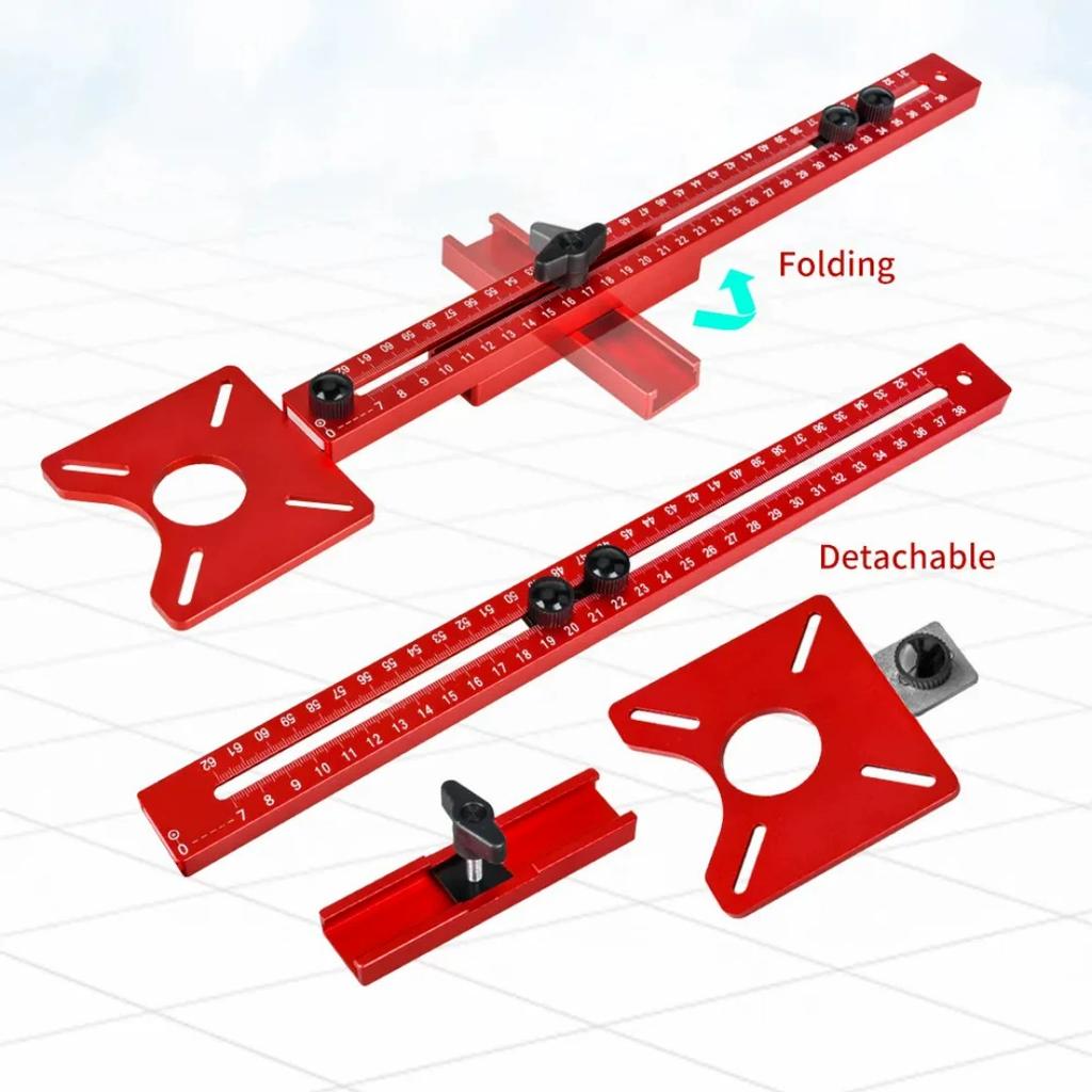 3 in 1 Router Milling Groove Bracket Woodworking Cutting and Milling Circular Auxiliary Tool Aluminum Router Circle Cutting Jig