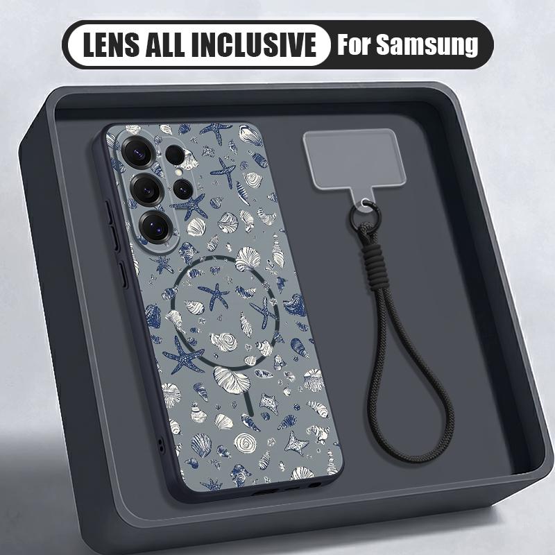 Colorful Ocean Park Case For Samsung S26 Ultra S25 FE S24 S24 Plus A57 A37 A17 A56 A36 A16 A55 A35 A15 A54 5G Hybrid Magnetic Matte Cover
