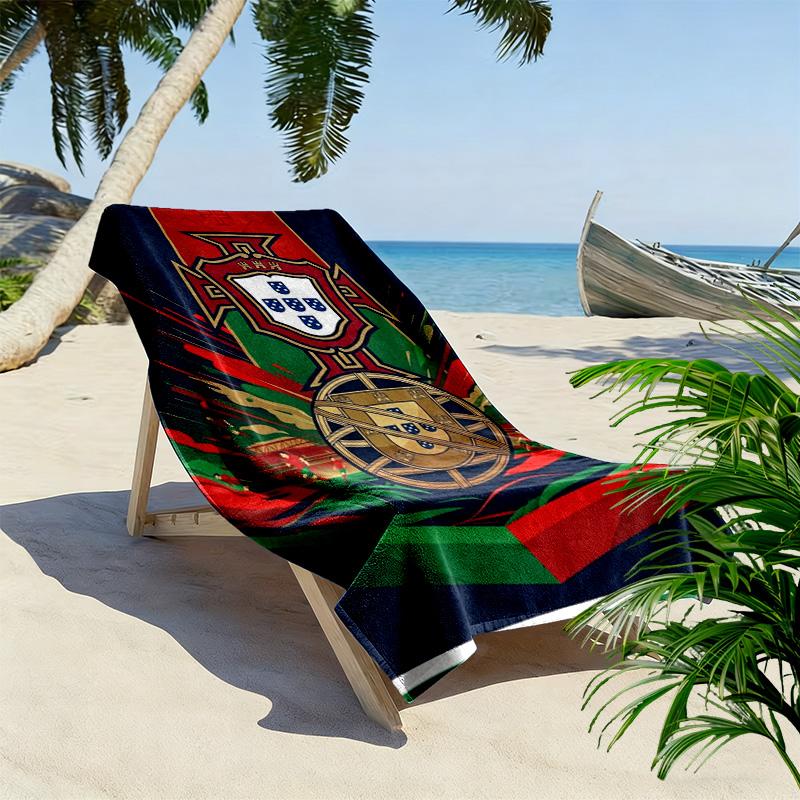 Vibrant Portuguese Heritage Beach Towel Outdoor Camping Beach Towel for Vacation Photos Outdoor Pool Towel Swim Quick-drying Swim Towel Beach