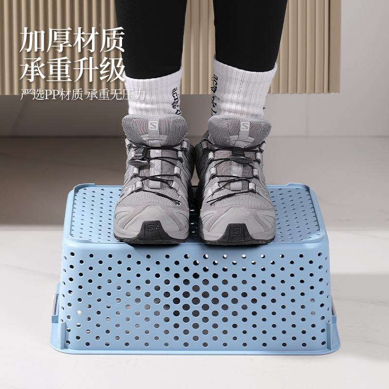 Storage Basket Plastic Household Snacks Toys Plastic Storage Basket Dormitory Kitchen Desktop Storage Box Storage Basket