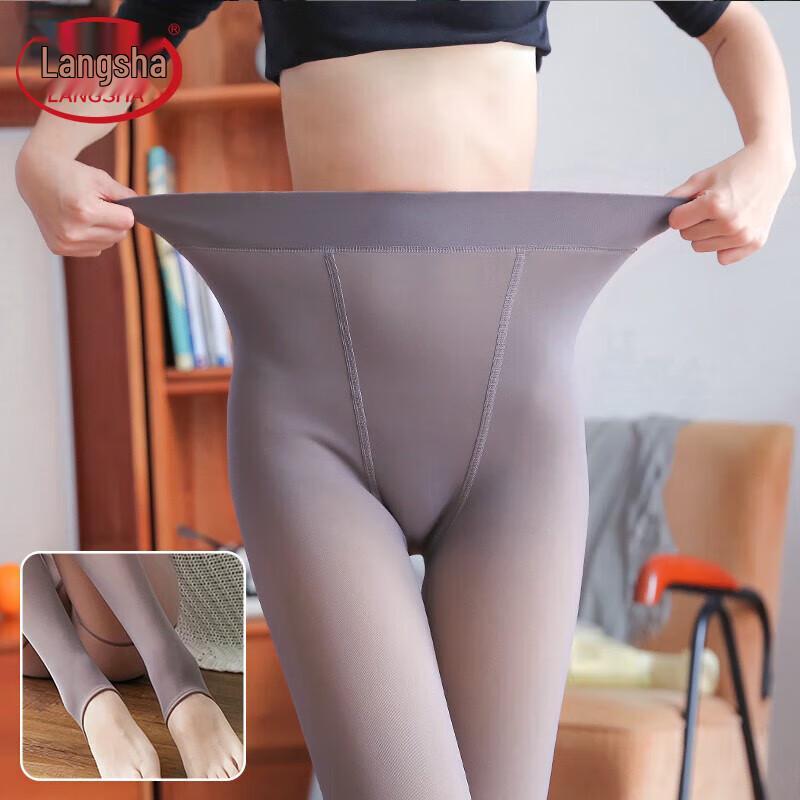 Langsha Women's Thermal Sheer-Look Leggings