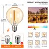 G40 Lichterkette für den Außenbereich Vintage Bernstein Glas LED-Birne Dimmbar IP44 Wasserdicht Haus Veranda Dekoration Verbindbare Girlande Lichterkette