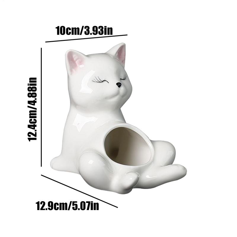 Blumentöpfe für Sukkulenten Keramik Klein Katzenform Pflanzgefäße Dekorative Wohnaccessoires Pflanzenübertopf für Balkon Schreibtisch