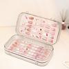 Three-Fold Press-On Transparent Nail Display Rack Plastic Nail Storage Box Organizer For False Nails Display