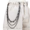 Punk Rock Metal Pants Waist Chain Men Women Key Chain Big Ring Wallet Keychain Jeans Unisex Hip-hop Jewelry Gift