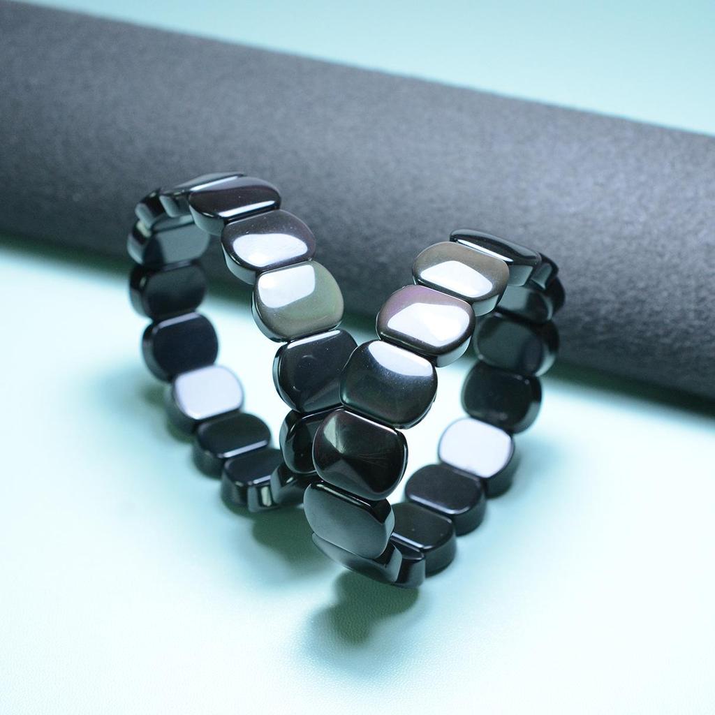 Natural Black Obsidian & Colorful Bracelet for Men & Women – Jewelry Holiday Gift