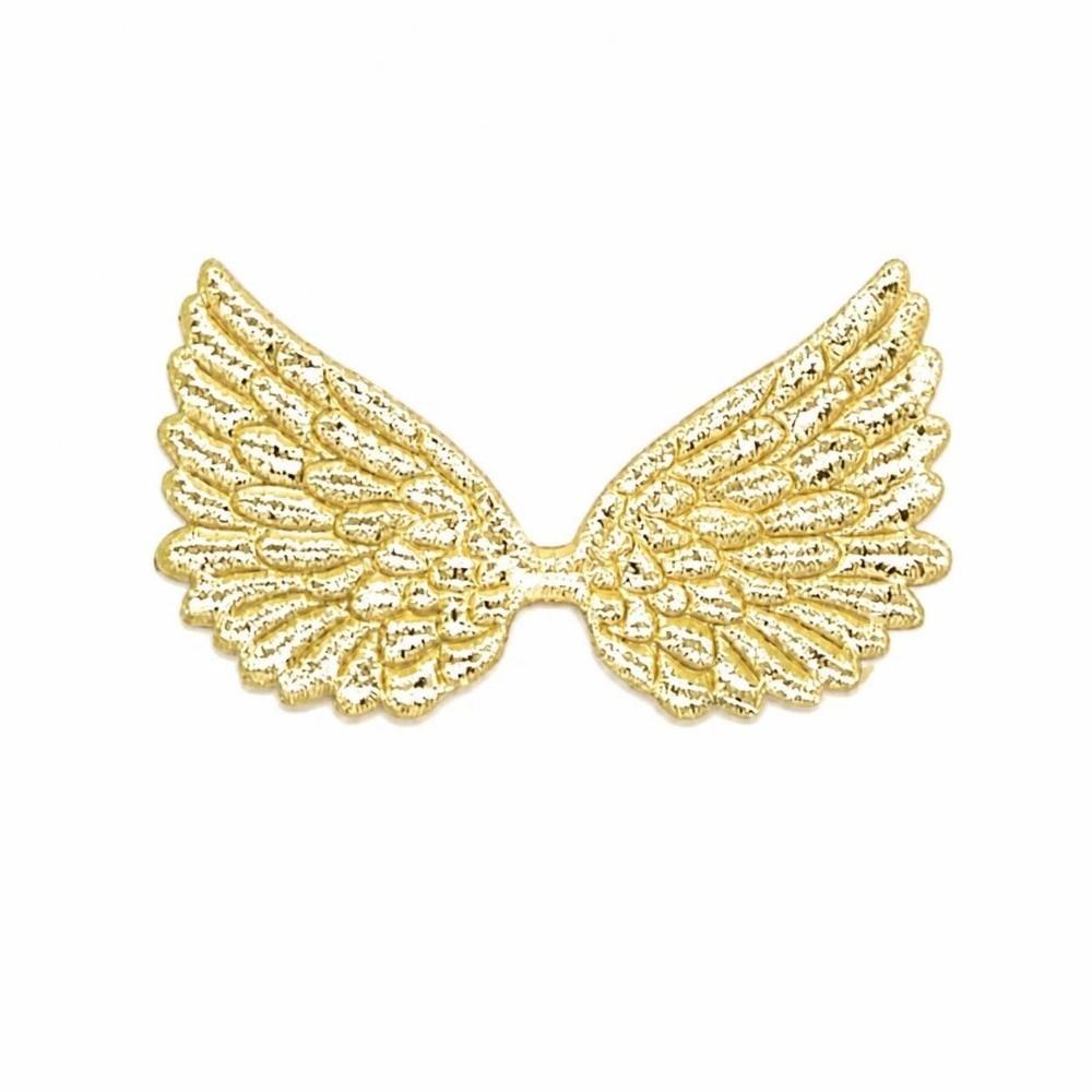 20PCS Gold And Silver Color Angel Wing Appliques Iron-On Patches DIY Crafts Patches For DIY Crafts