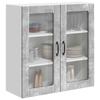Wall Mounted Glass Cabinet LUCCA Concrete Grey 80 x 31 x 80 cm Particleboard