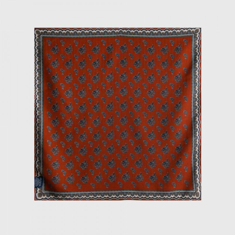 Womens Silk Wool Square Scarf Double-sided Print Elegant Shawl Winter Warmth Sun Protection