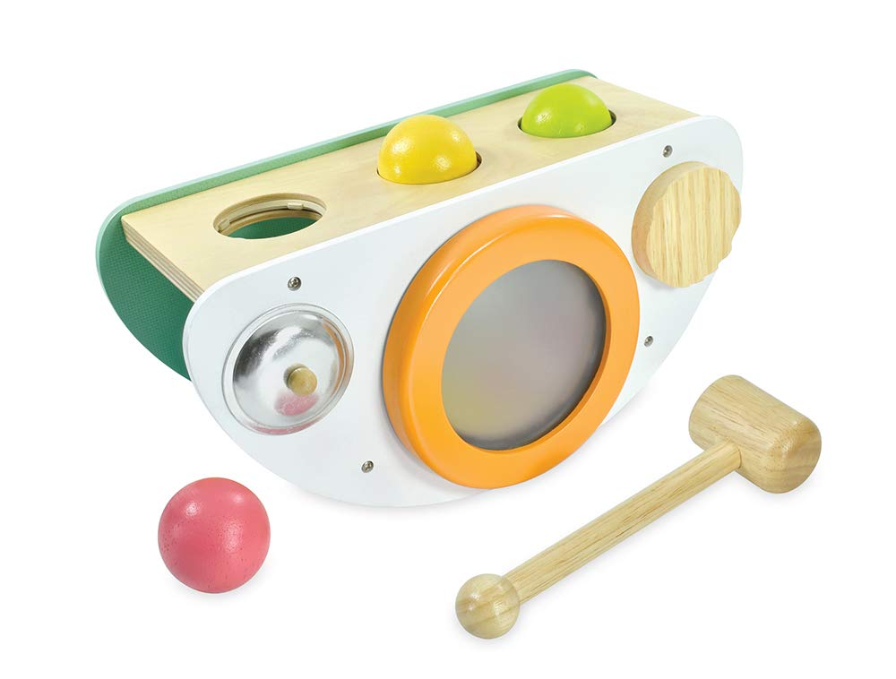 Toy Rocking Activity Educational Wooden Musical Hammer Birthday Gift for Year Olds Edutē I'm Toy, Toy, Instrument, Toy, Shape-Matching Puzzle, 1-2
